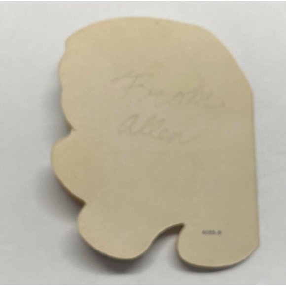 1940s Vintage Valentine Card Elephant with Umbrella Flocked Be Mine 3" Tall - Picture 3 of 5